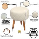 Ver imagem 7 de Poltrona com Puff Ibiza Decorativa para Sala de Estar Resistente - Moblan Decor:Bege