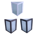 Ver imagem 1 de Luminária Arandela Alumínio E27 Parede/muro com 4 Vidros Interna/externa - 6226 - Preto Texturizado