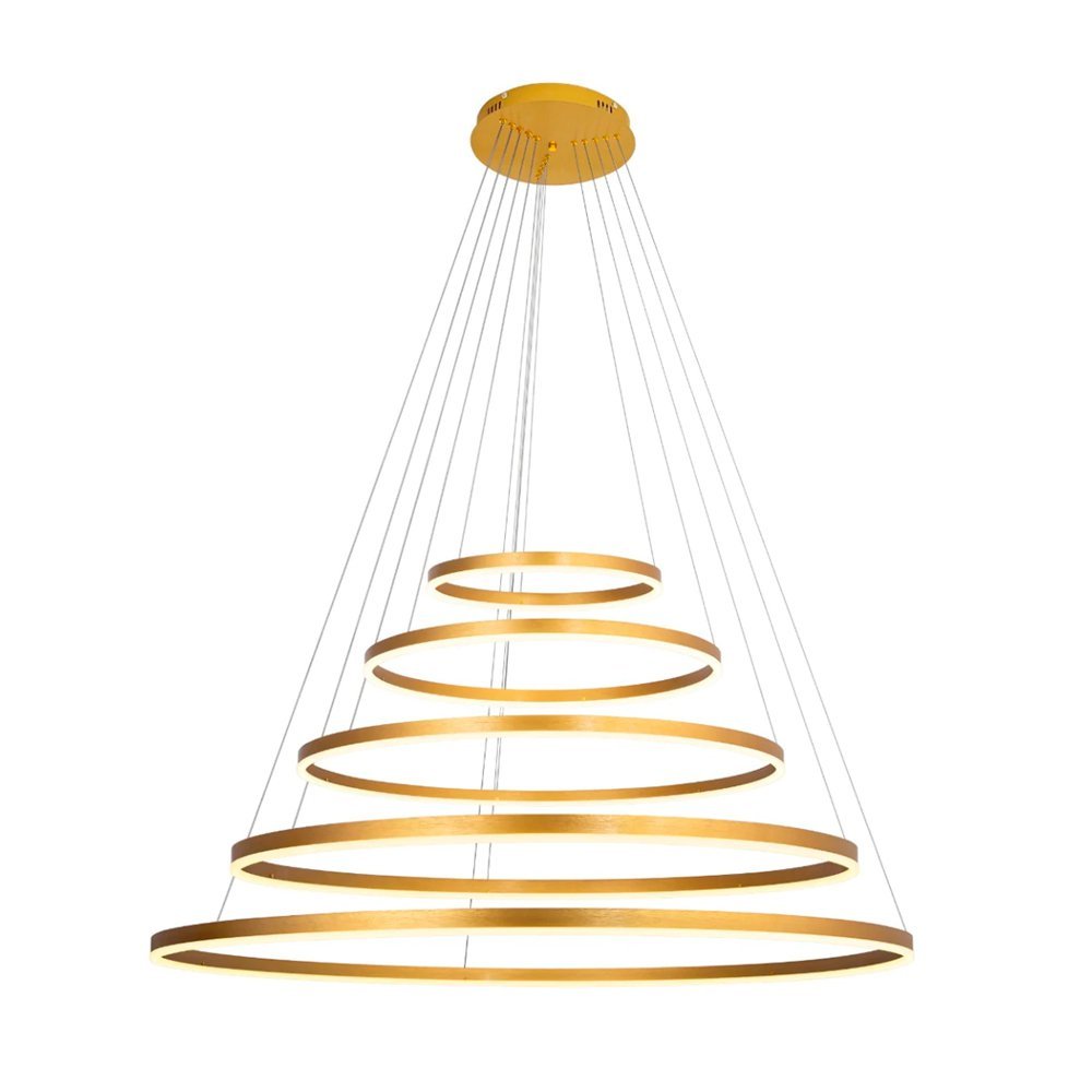 Lustre Cosmo 5 Anéis Dourado Slim 243W GMH - 5