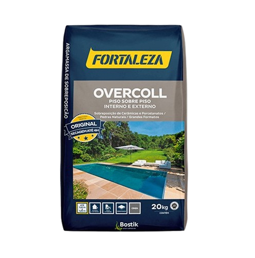Argamassa Fortaleza 20kg Overcool Cinza Interno e Externo - 1