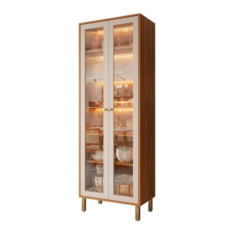 Cristaleira Reflecta com LED e 2 Portas