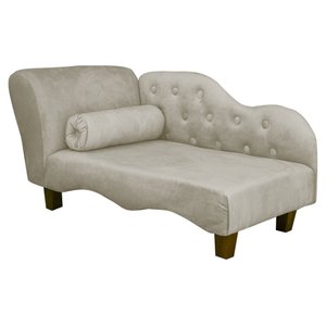 Caminha Pet Luxo Divâ Tecido Veludo Divini Decor:bege