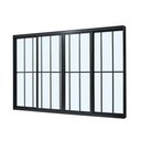 Ver imagem 2 de Janela de Alumínio Classic 04 Folhas com Grade Preto - 100x120