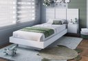 Ver imagem 2 de Cama Solteiro Suspensa com Cabeceira e Mesa 80/90 Zurique Branco