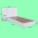 Ver imagem 5 de Cama Solteiro Suspensa com Cabeceira e Mesa 80/90 Zurique Branco