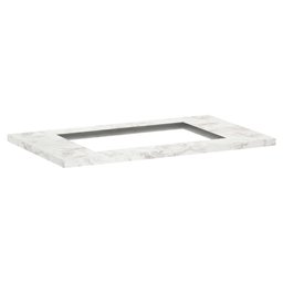 Tampo 80cm com Furo para Cooktop 4 Bocas 50cm X 35cm e Pré Furo Cooktop 5 Bocas 60cm X 35cm Luciane - 1