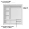 Guarda-roupa Casal 3 Portas de Correr com Espelho 2 Gavetas Branco Sublime Madesa - 7