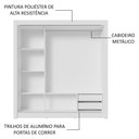 Ver imagem 7 de Guarda-roupa Casal 3 Portas de Correr com Espelho 2 Gavetas Branco Sublime Madesa