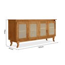 Ver imagem 4 de Buffet Aparador Madeira Vintage Luxo Tela 4p Deltan Imbuia - Atraente Móveis