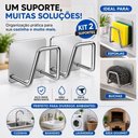 Ver imagem 4 de Dark Kit 2 Suportes Aço Inox para Esponja e Bucha de Pia