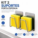Ver imagem 3 de Dark Kit 2 Suportes Aço Inox para Esponja e Bucha de Pia