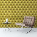 Ver imagem 2 de Papel de Parede Adesivo Estofado Amarelo Sofá Botão 2,80m