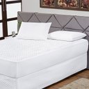 Ver imagem 1 de Kit Protetor de Colchão Impermeável Casal Padrão 3 Peças Antiácaro Zíper Capa Cama Branco