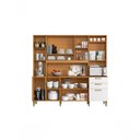 Ver imagem 3 de Kit Cozinha Mega 9 Portas 2 Gavetas MDF MDP 208cm Cinamomo Mega Madeira