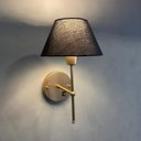 Ver imagem 4 de Kit 2 Arandelas de Parede Clássica com Interruptor e Cúpula Preta Ref 16 Decoração Casa Sala Quarto