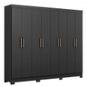 Guarda Roupa Casal Paris com Pés 8 Portas MDP Preto Fosco Maxel - 1