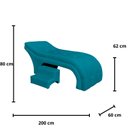 Ver imagem 5 de Maca Estofada Estética Botonê 60 Cm Sobrancelha Cilios Cor:azul Turquesa