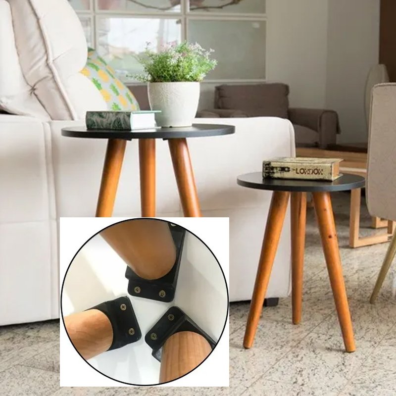 Kit 8 Pés De 15 Cm Cônico Retrô Para Móveis Pé Palito - 5