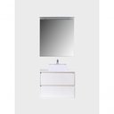 Ver imagem 4 de Gabinete para Banheiro com Cuba e Espelheira com Led 80cm Mdf Branco Dubai - On Móveis