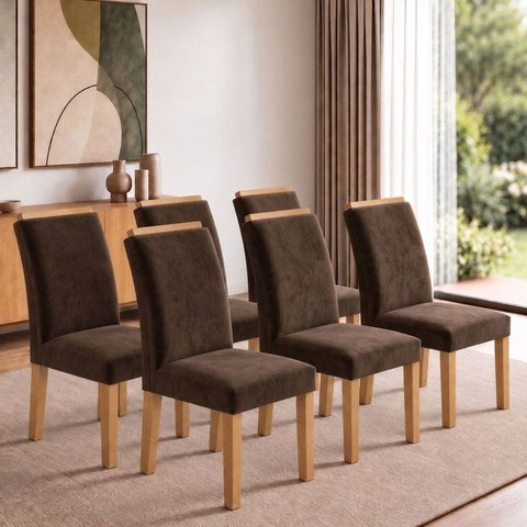 Conjunto 6 Cadeiras para Sala de Jantar Luisa