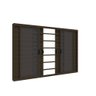 Janela Veneziana 6 Folhas 1,50m X 1m com Grade Horizontal em Alumínio Bronze com Vidro – Vitrolar - 2