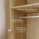 Ver imagem 5 de Guarda Roupa Modulado Linear 1 Porta Reflecta Jade CabeCasa MadeiraOriginals