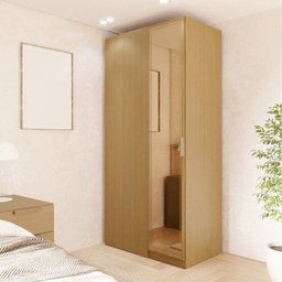 Guarda Roupa Linear 1 Porta Reflecta Jade CabeCasa MadeiraMadeira - 1