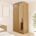 Ver imagem 1 de Guarda Roupa Linear 1 Porta Reflecta Jade CabeCasa MadeiraOriginals