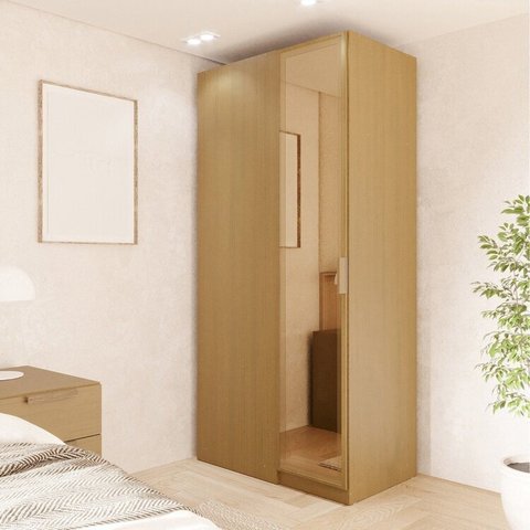 Guarda Roupa Linear 1 Porta Reflecta Jade CabeCasa MadeiraOriginals