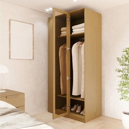 Guarda Roupa Linear 1 Porta Reflecta Jade CabeCasa MadeiraMadeira - 2