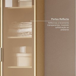 Guarda Roupa Linear 1 Porta Reflecta Jade CabeCasa MadeiraMadeira - 4