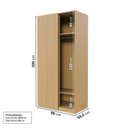 Ver imagem 3 de Guarda Roupa Linear 1 Porta Reflecta Jade CabeCasa MadeiraOriginals