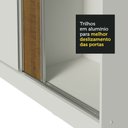 Ver mais imagens de Guarda-Roupa Casal 100% MDF Madesa Royale 3 Portas de Correr com Pés Branco/Rustic/Branco Cor:Branco
