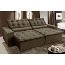 Ver imagem 2 de Sofá Elegance Retratil e Reclinavel 2,32 Mts Veludo Capuccino