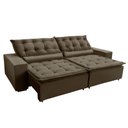 Ver imagem 1 de Sofá Elegance Retratil e Reclinavel 2,32 Mts Veludo Capuccino