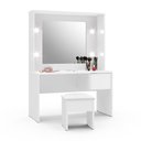 Ver mais imagens de Penteadeira Infantil Diana Com Espelho Led E Banqueta Branco