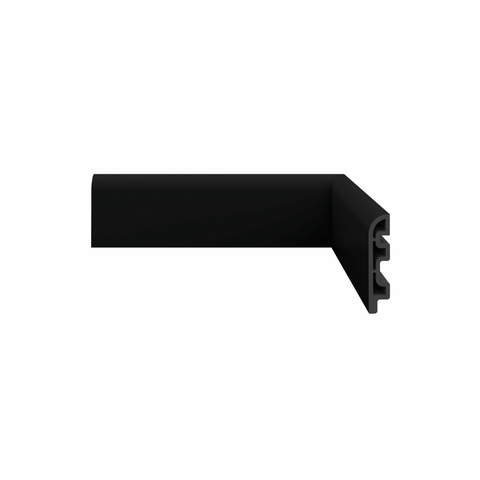 Rodapé 07cm Abaulado Preto Laca R1