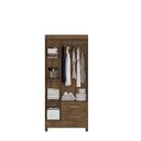 Ver imagem 7 de Guarda Roupa Solteiro 3 portas 2 gavetas Lima - Castanho Wood