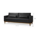 Ver imagem 3 de Sofá Living Valência 2,20mt C/base Madeira de Reflorestamento - Espuma D-28 - Corino Preto