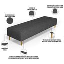 Ver imagem 4 de Kit 02 Puffs Decorativo Sala de Estar Bali W01 Pés Palito 170x60cm Linho Cinza Escuro - Lyam Decor