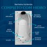 Banheira Retangular Hortênsia Completa com Hidro em Acrílico - 220v - 4