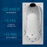 Banheira Retangular Hortênsia Completa com Hidro em Acrílico - 220v - 5