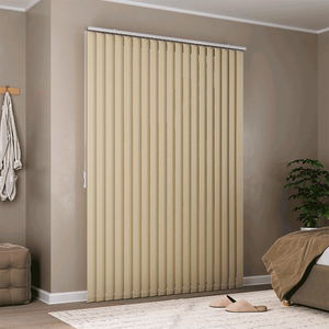 Persiana Vertical em Tecido Crisdan Largura 1,40 X 1,40 Altura Creme