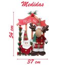 Ver imagem 3 de Guirlanda Natalina de Madeira Enfeite de Porta Decorada 54cm