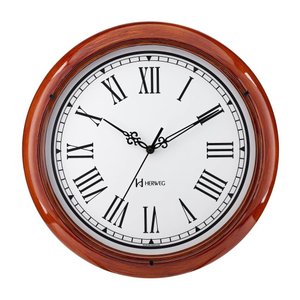 Relógio de Parede Quartz Números Romanos Canela Herweg 660116