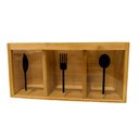 Ver imagem 1 de Porta Talher de Bambu Organizador de Garfo Faca Colher Frg5170