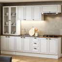 Ver imagem 1 de Cozinha Completa 5PÇS 12PTS 3GAV Americana Branco com Rodapé