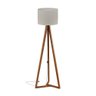Luminária de Chão Tripé Classica com Cúpula Abajur Off White/nature - 2