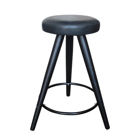 Banqueta Preta Pé Palito Media para Cozinha Bar Balcão 60cm