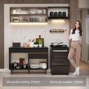Ver imagem 6 de Armário de Cozinha Compacta 190cm Preto/rustic Reims Madesa 05
